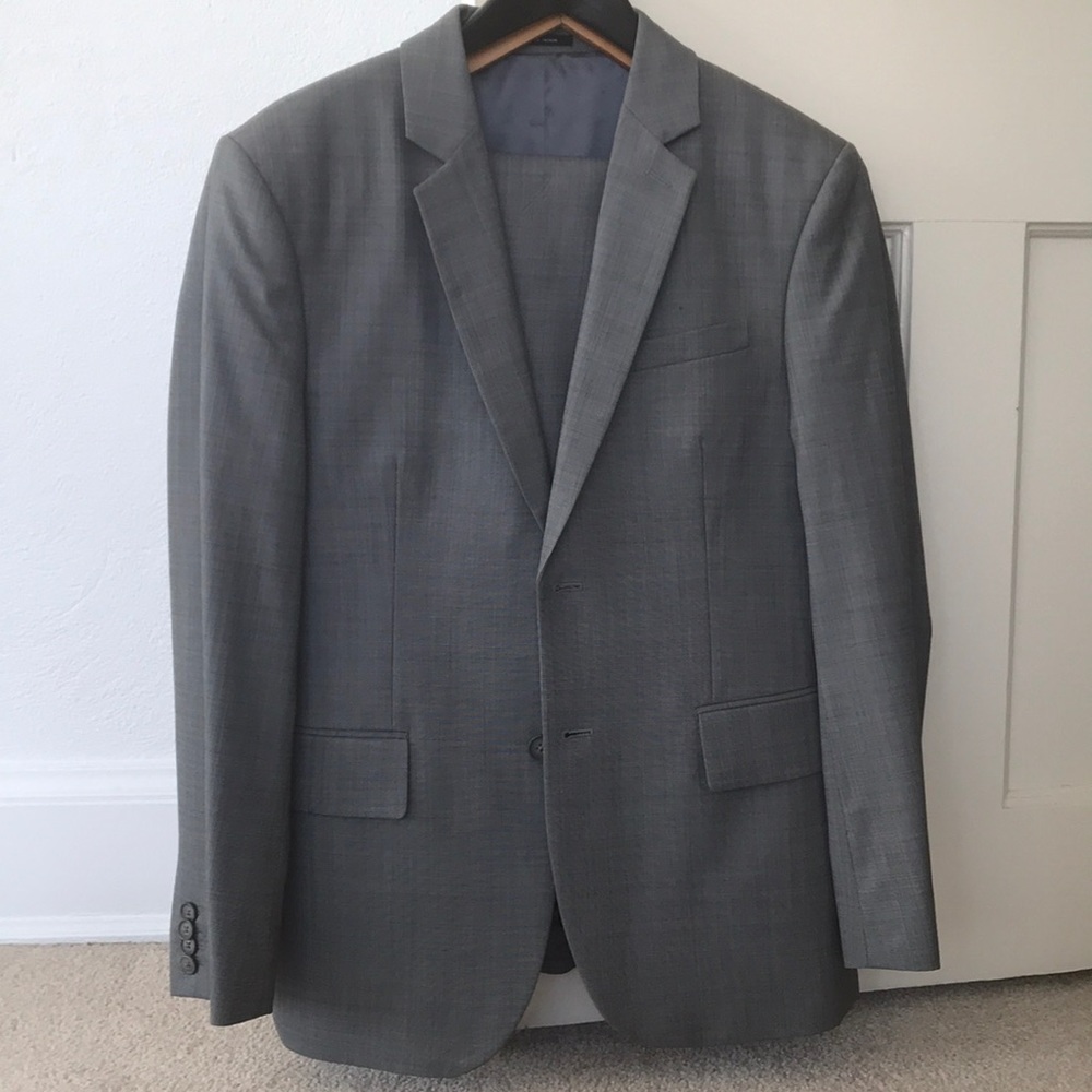 Express Producer 2Piece Suit (Grey, Twill)